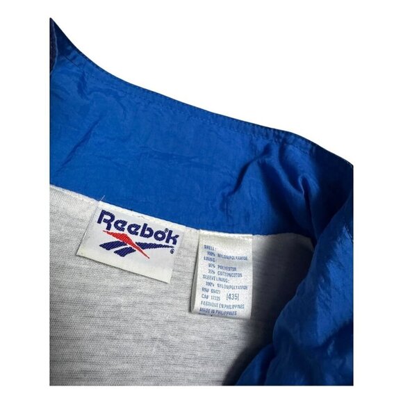 REEBOK Vintage 90s Y2K Blue Windbreaker Bomber Retro Light Jacket Womens Large - Picture 5 of 6